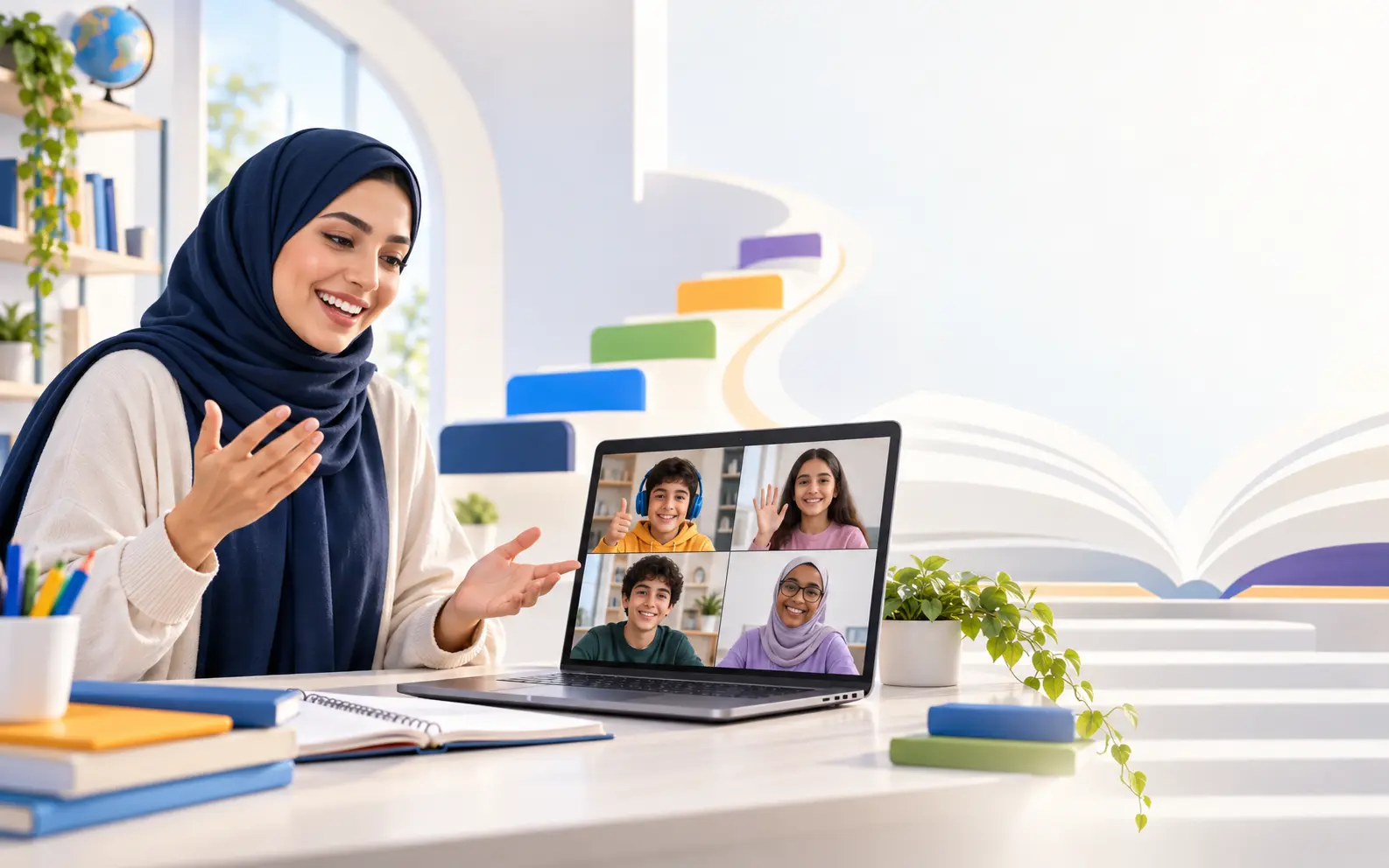 Interactive online learning at Bright Steps